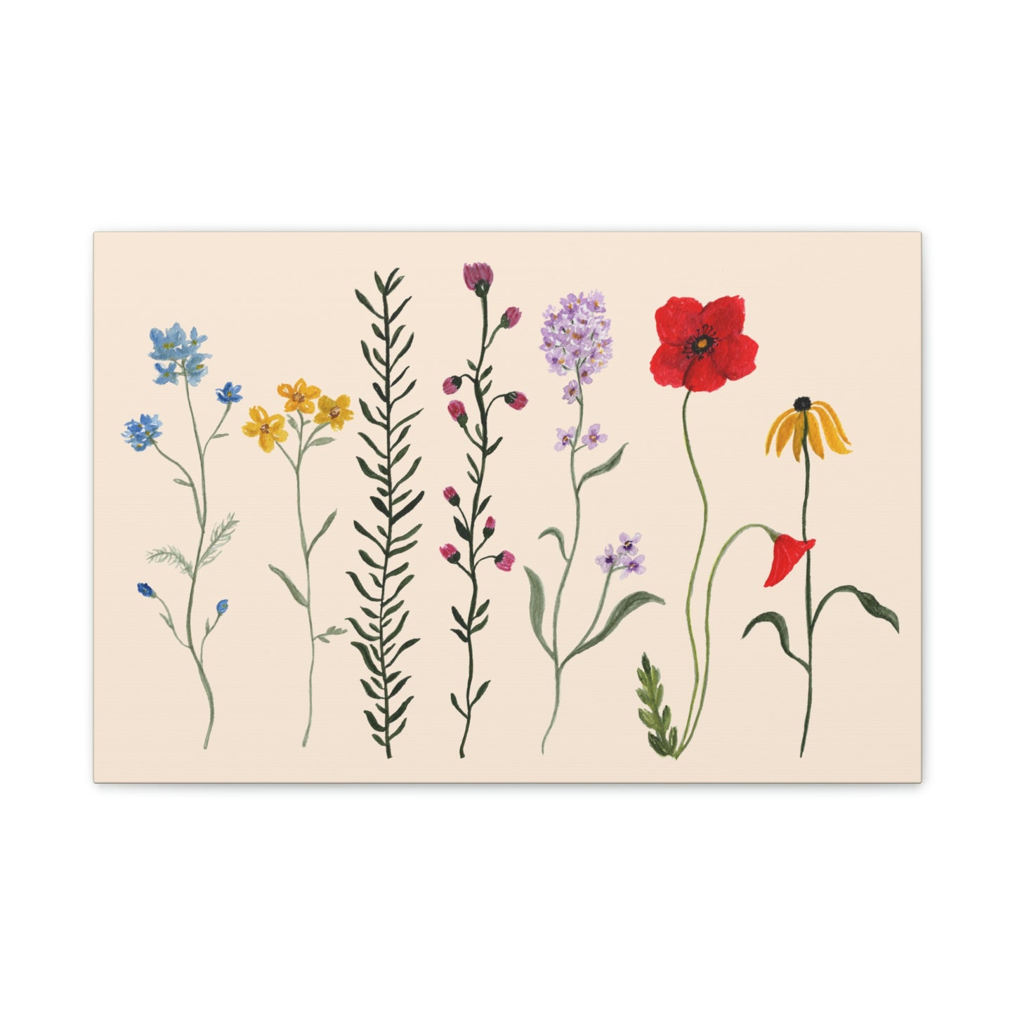 Wildflowers Canvas Stretched, 0.75"