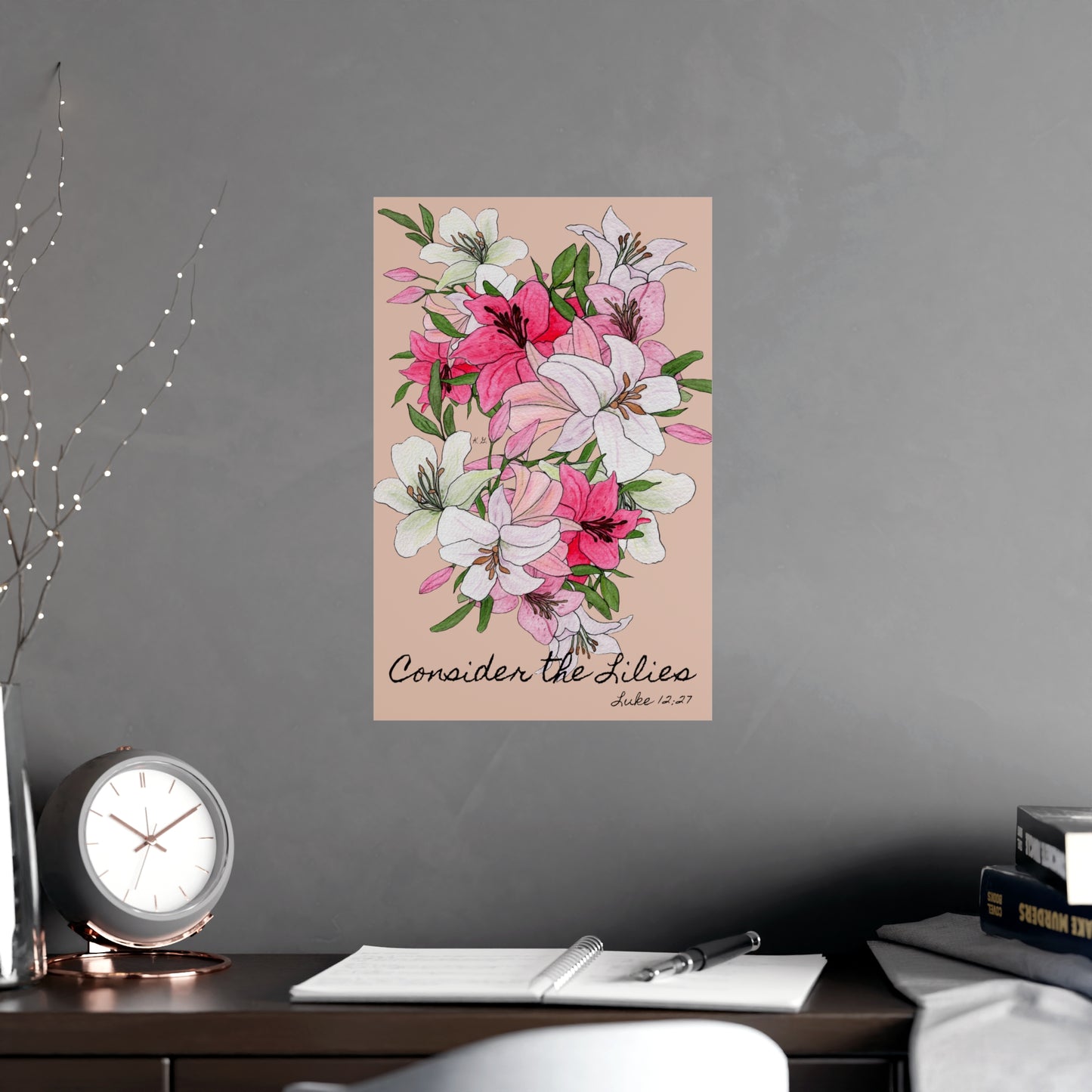 Lilies Vertical Matte Poster