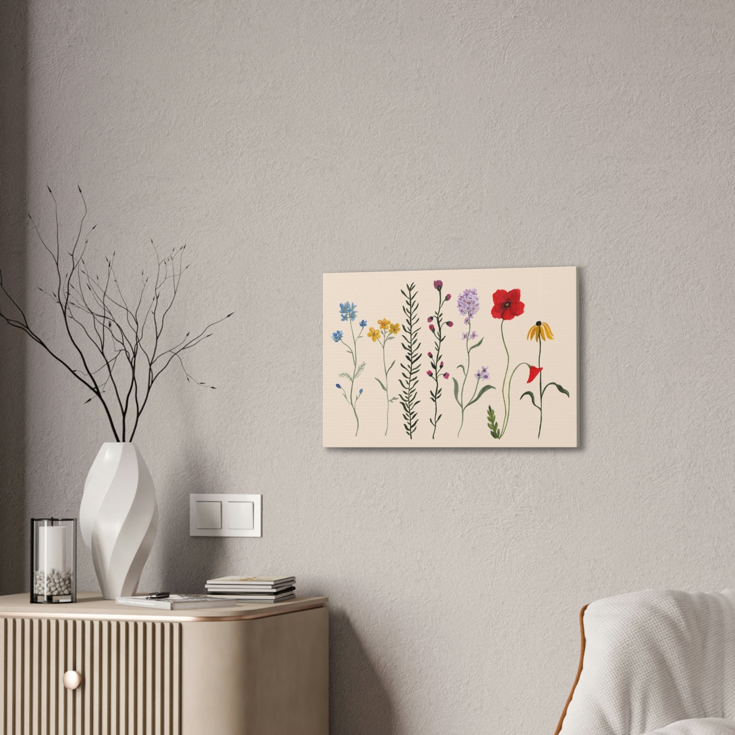 Wildflowers Canvas Stretched, 0.75"