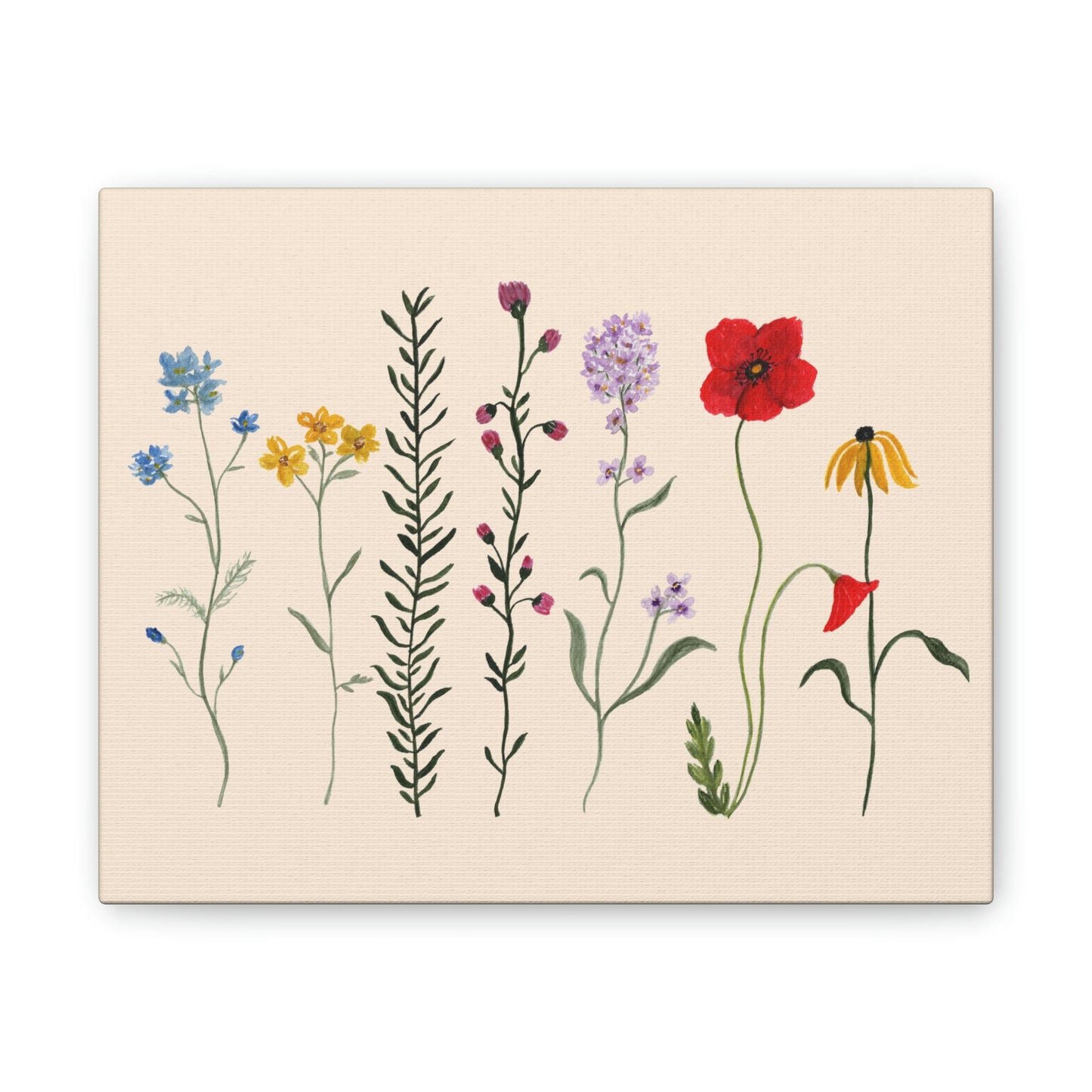 Wildflowers Canvas Stretched, 0.75"