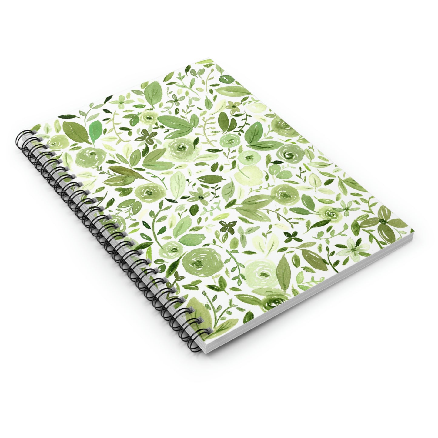 Green Floral Notebook