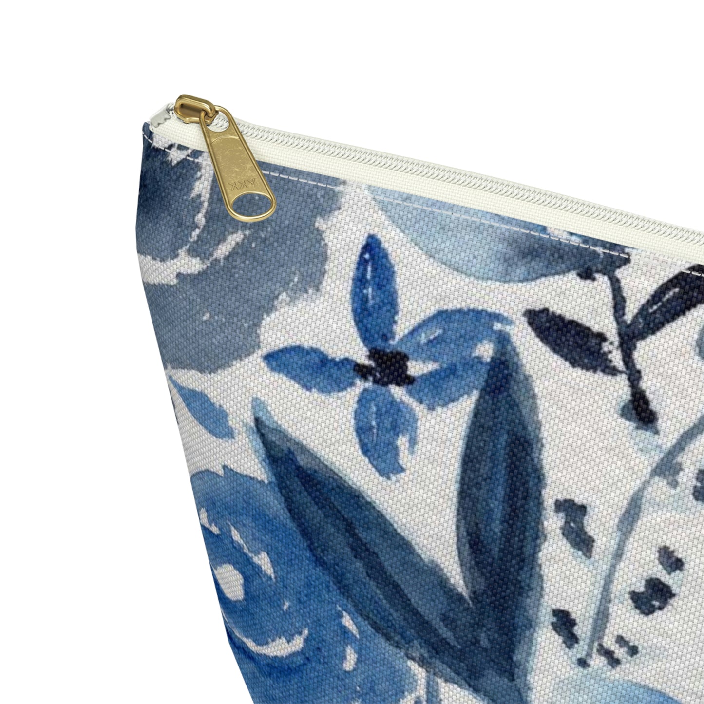 Blue Floral Accessory Pouch