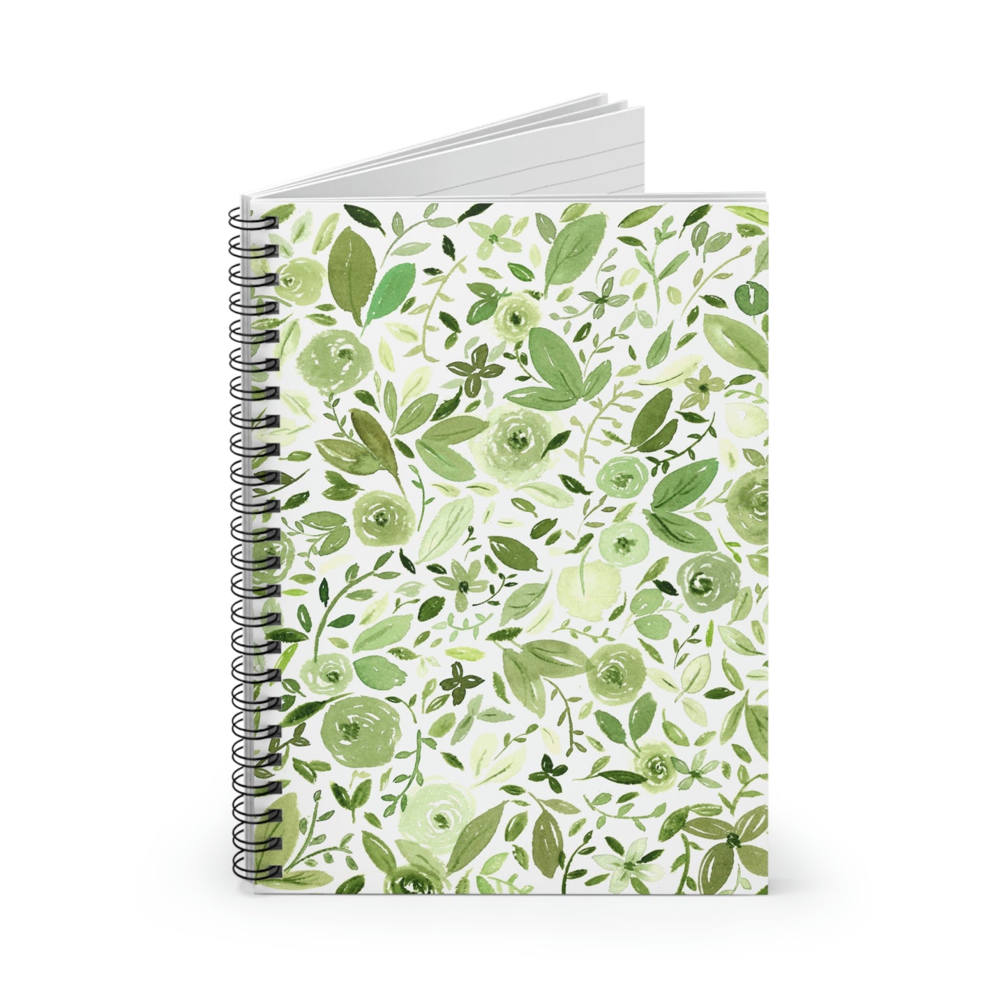 Green Floral Notebook