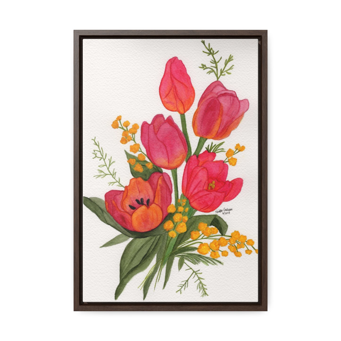 Tulips Gallery Framed Canvas