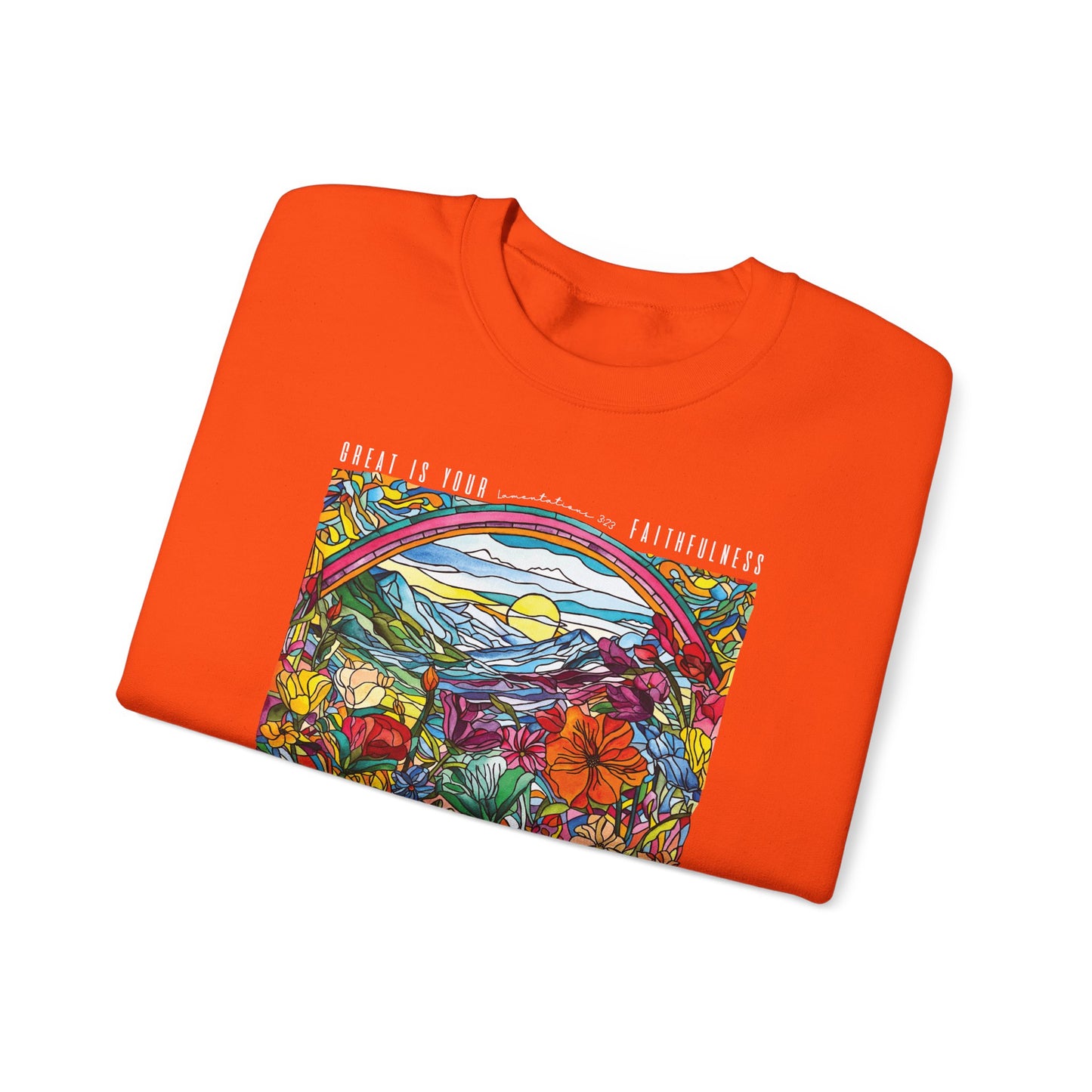 Lamentations 3:23 Stained Glass Crewneck Sweatshirt