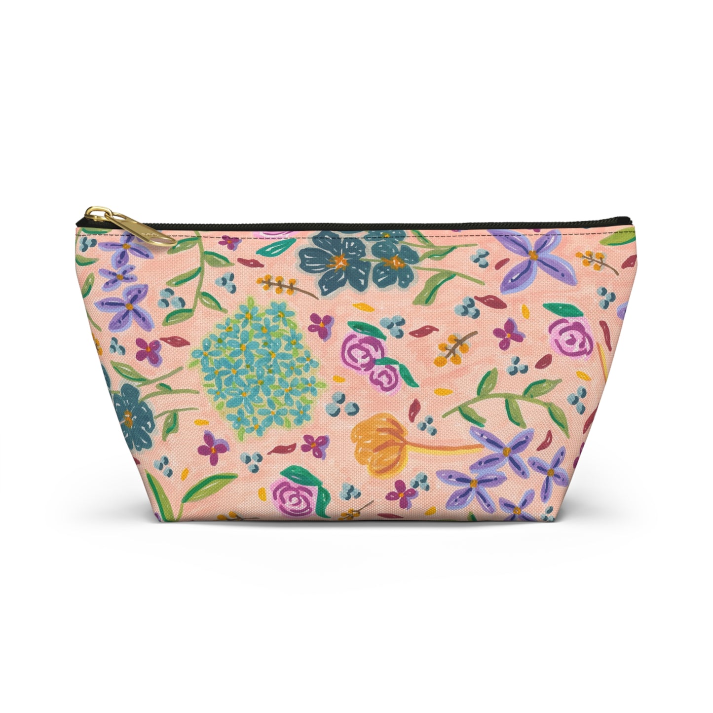 Floral Accessory Pouch — Pastel Wildflower Makeup Bag