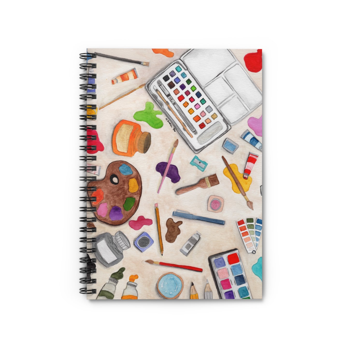 Watercolor Supplies - Spiral Notebook