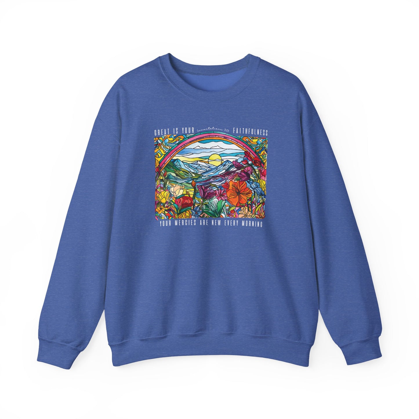Lamentations 3:23 Stained Glass Crewneck Sweatshirt