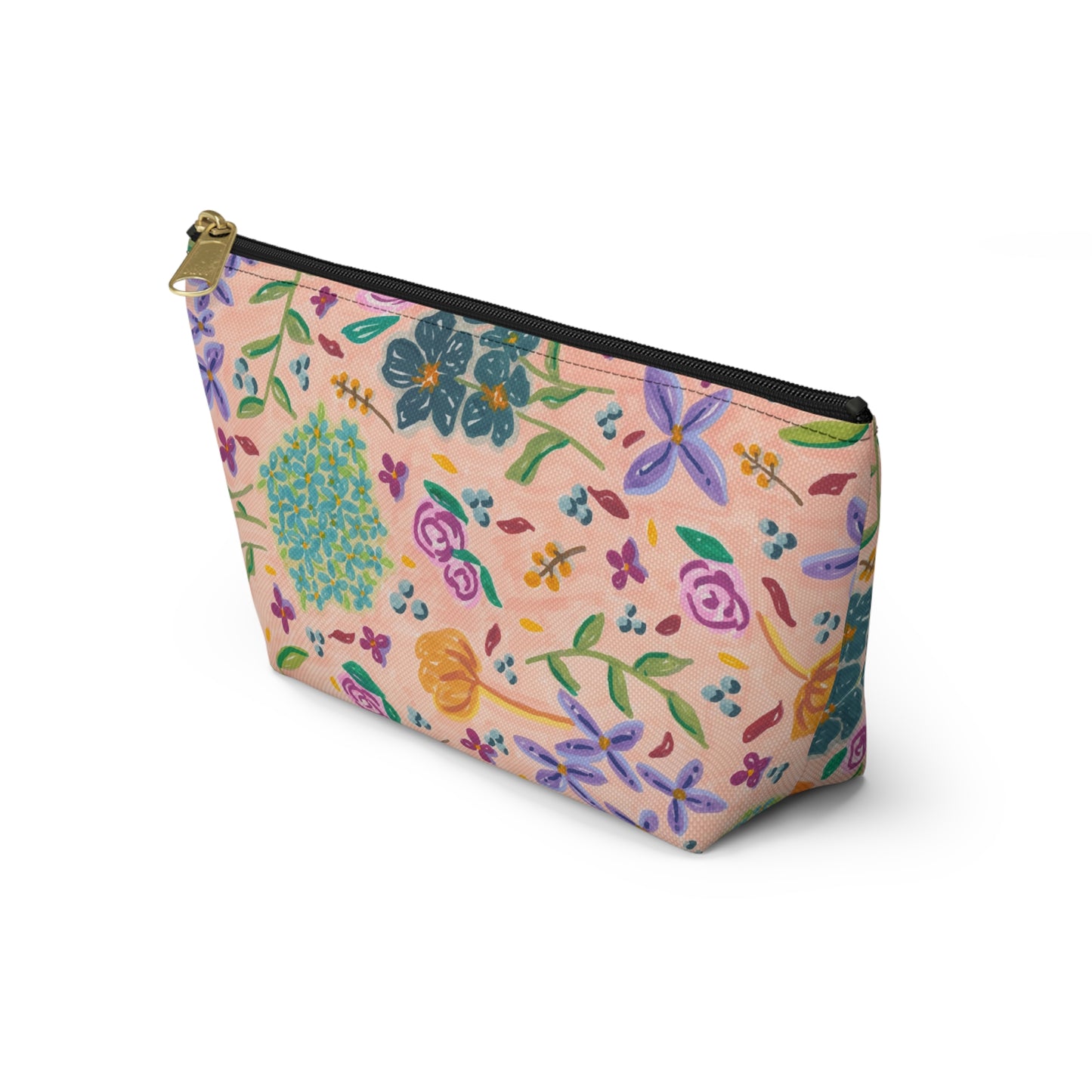 Floral Accessory Pouch — Pastel Wildflower Makeup Bag