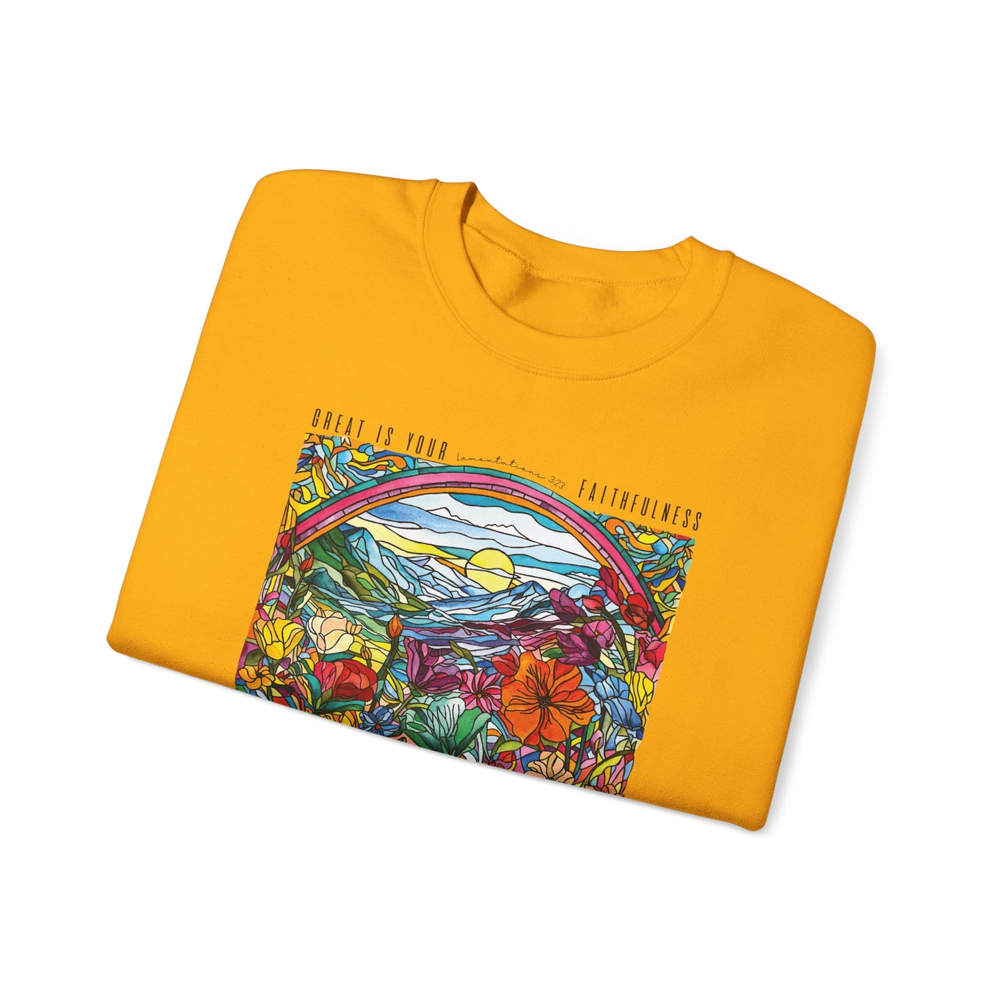 Lamentations 3:23 Stained Glass Crewneck Sweatshirt