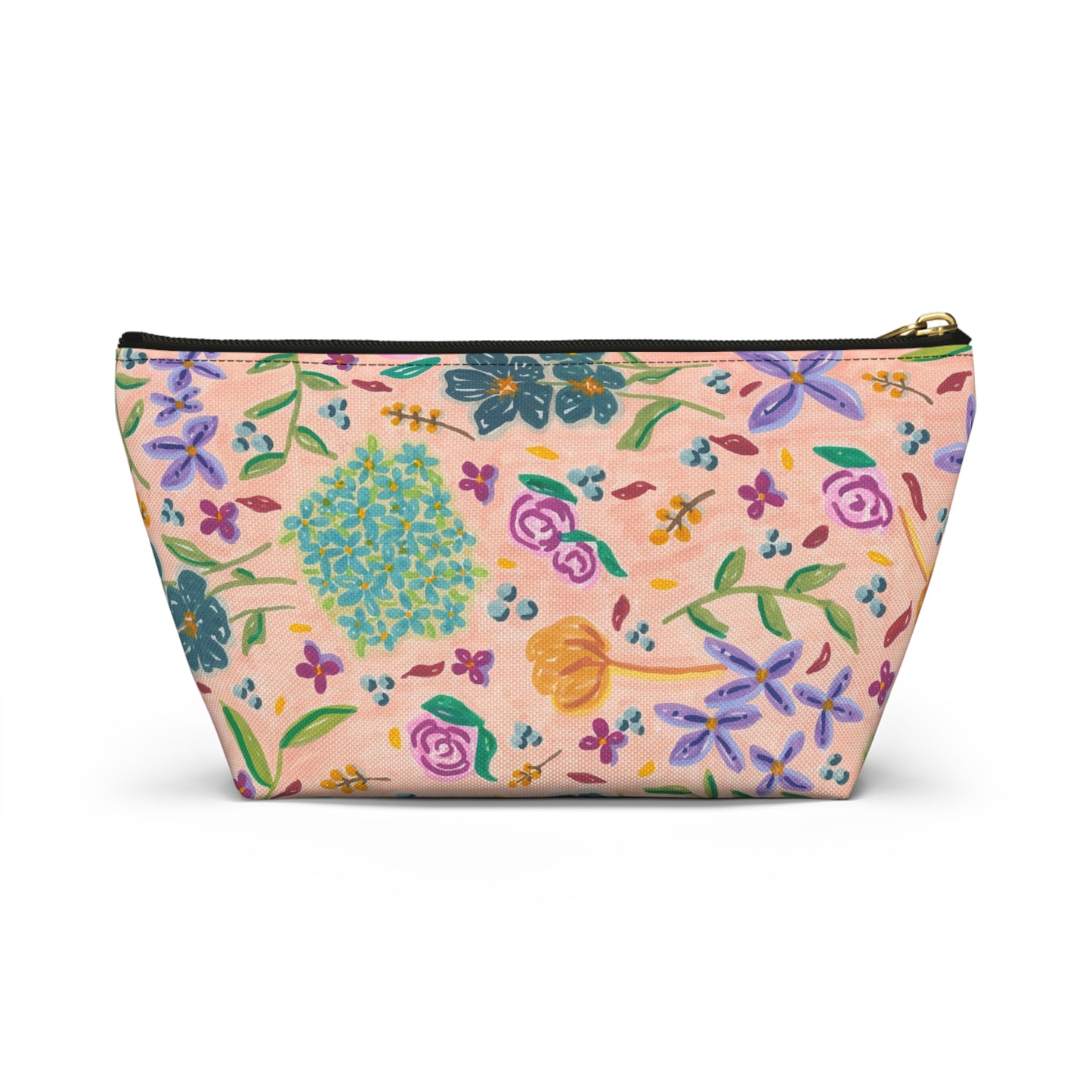 Floral Accessory Pouch — Pastel Wildflower Makeup Bag