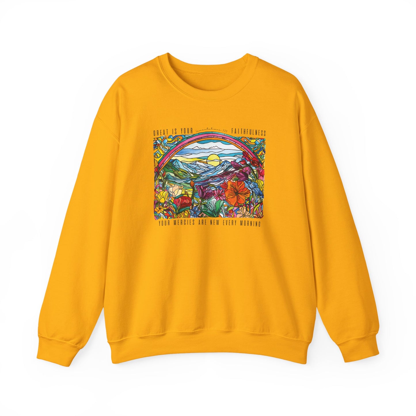 Lamentations 3:23 Stained Glass Crewneck Sweatshirt