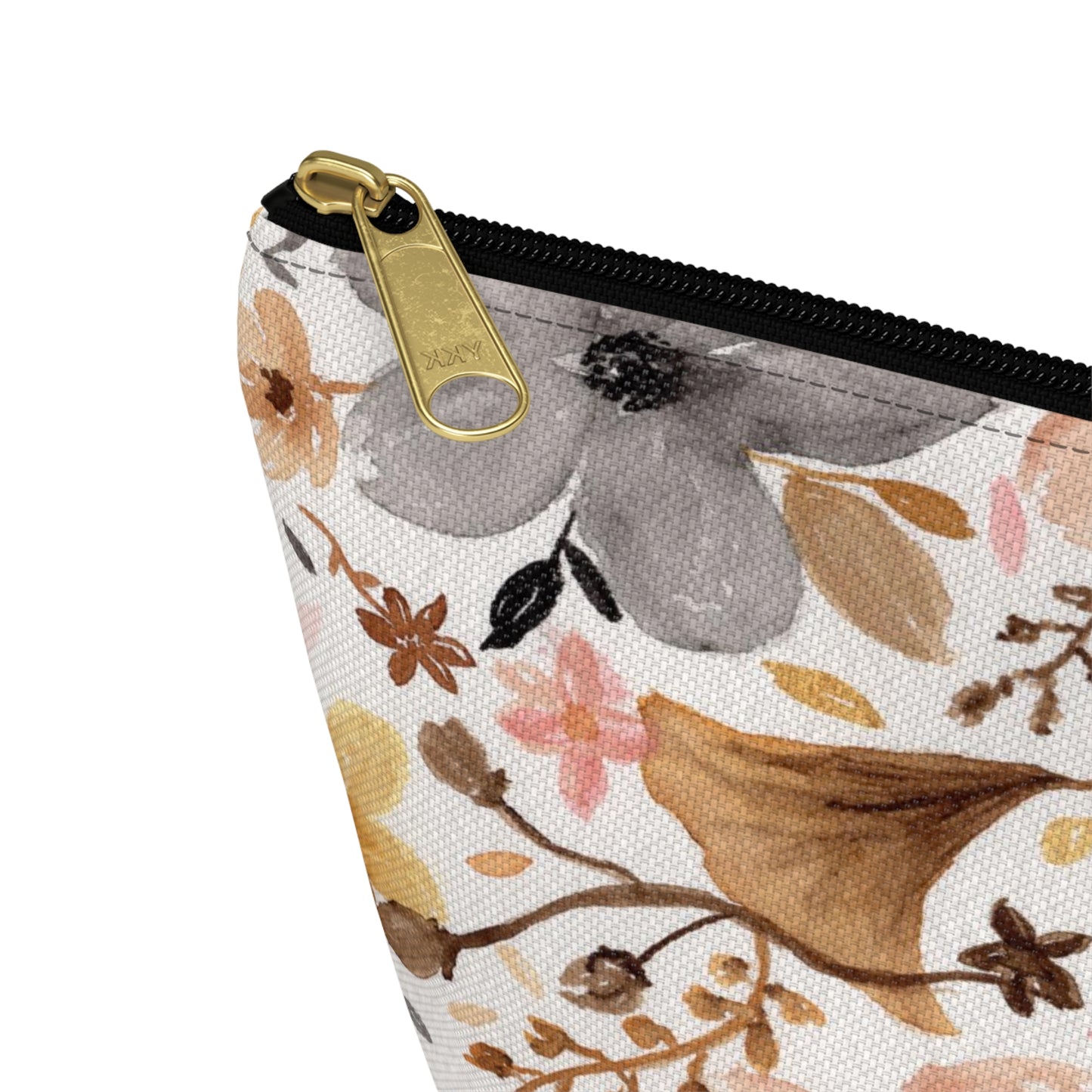 Neutral Floral Accessory Pouch
