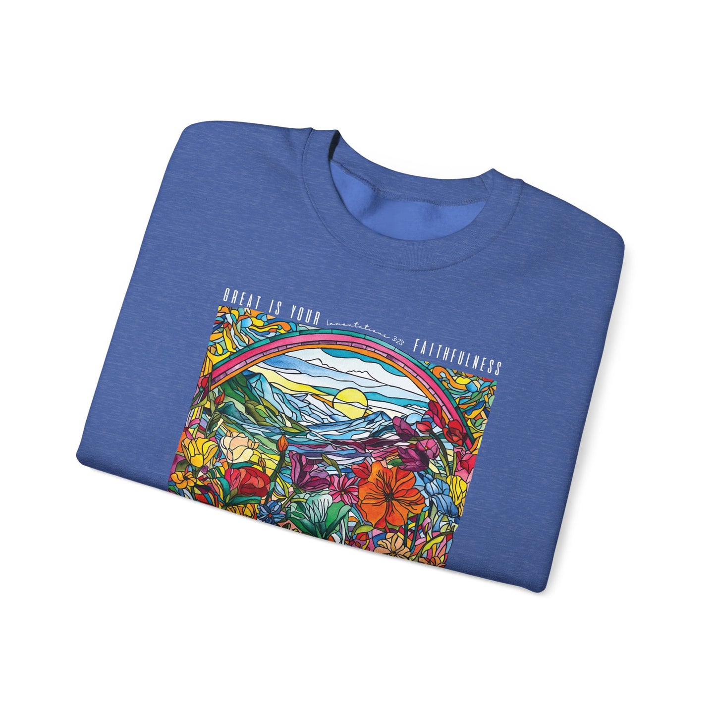 Lamentations 3:23 Stained Glass Crewneck Sweatshirt