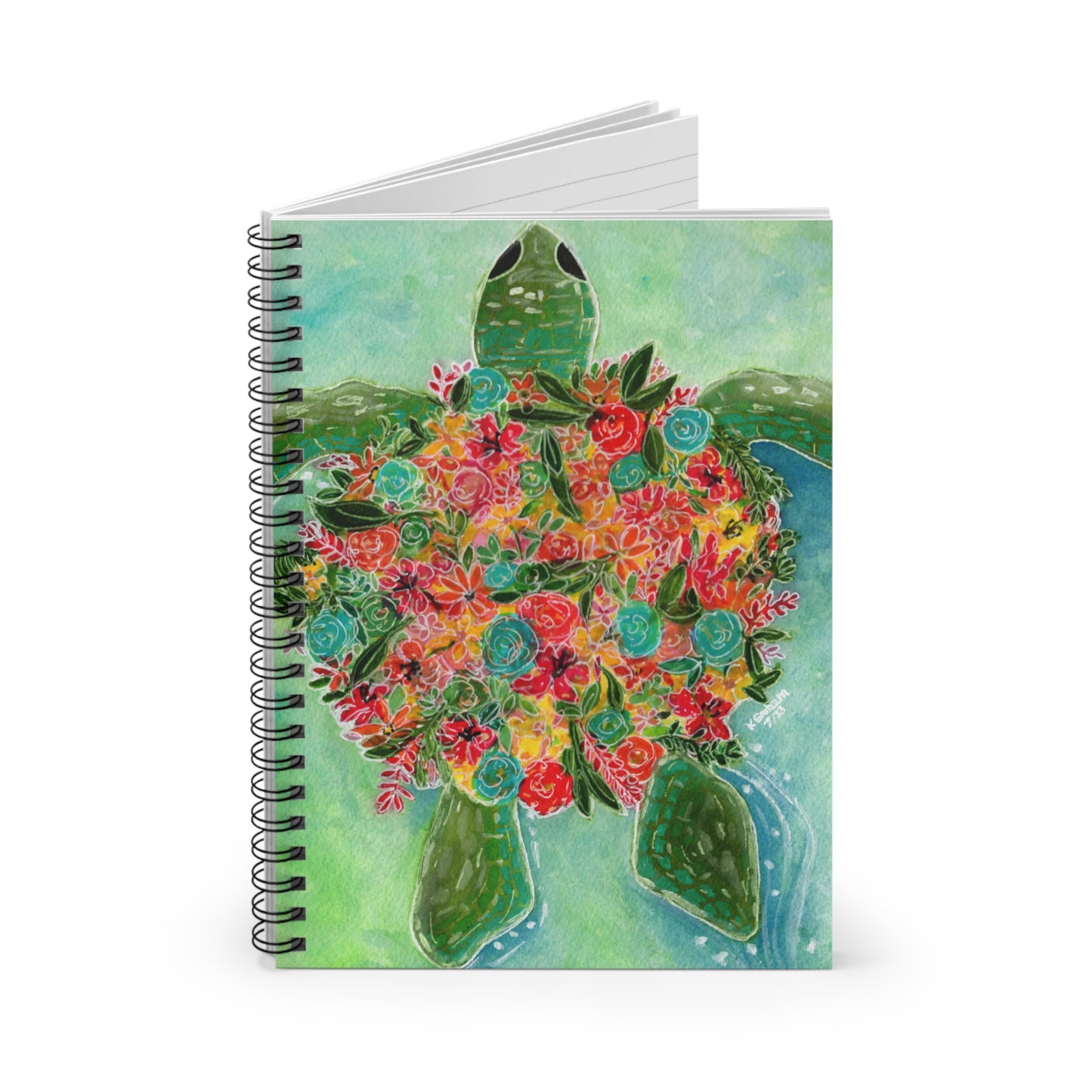 Turtle Design 1 - Spiral Notebook