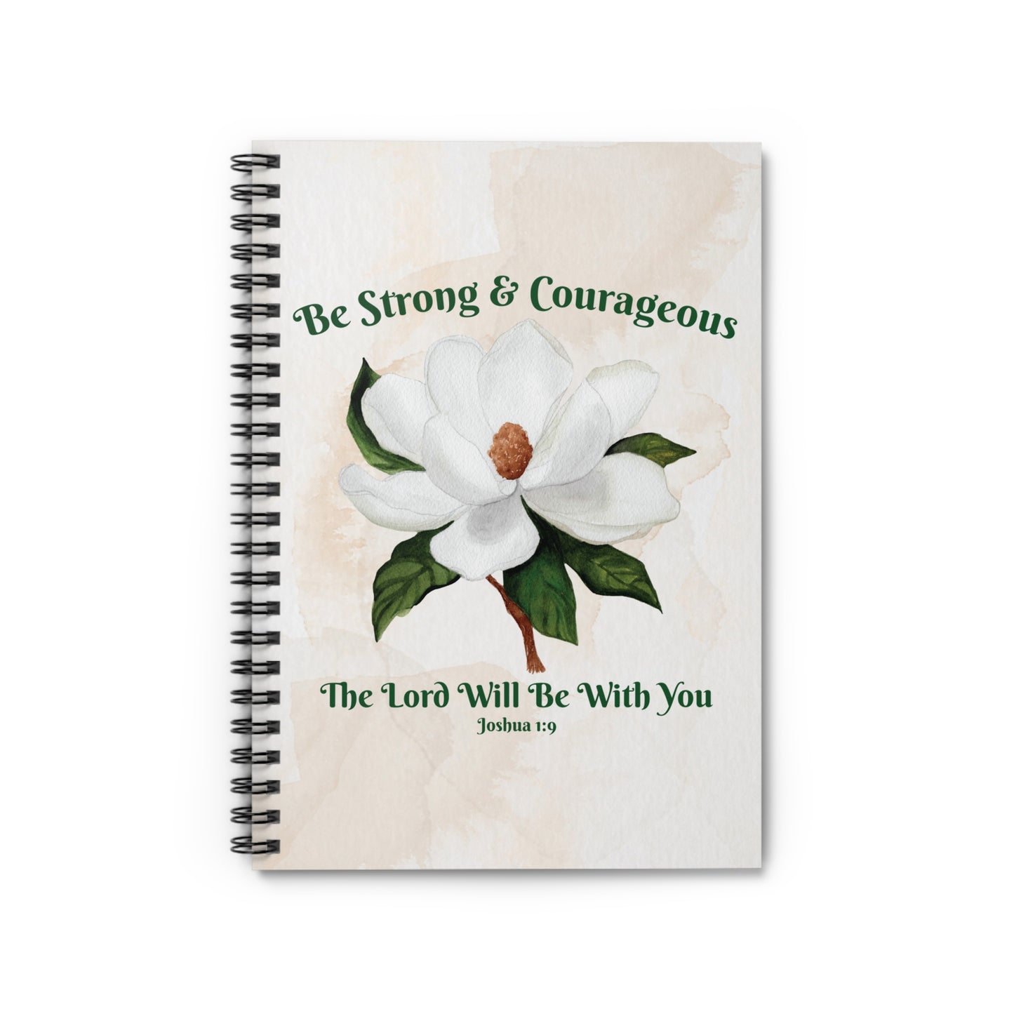 Joshua 1:9-Magnolia Spiral Notebook