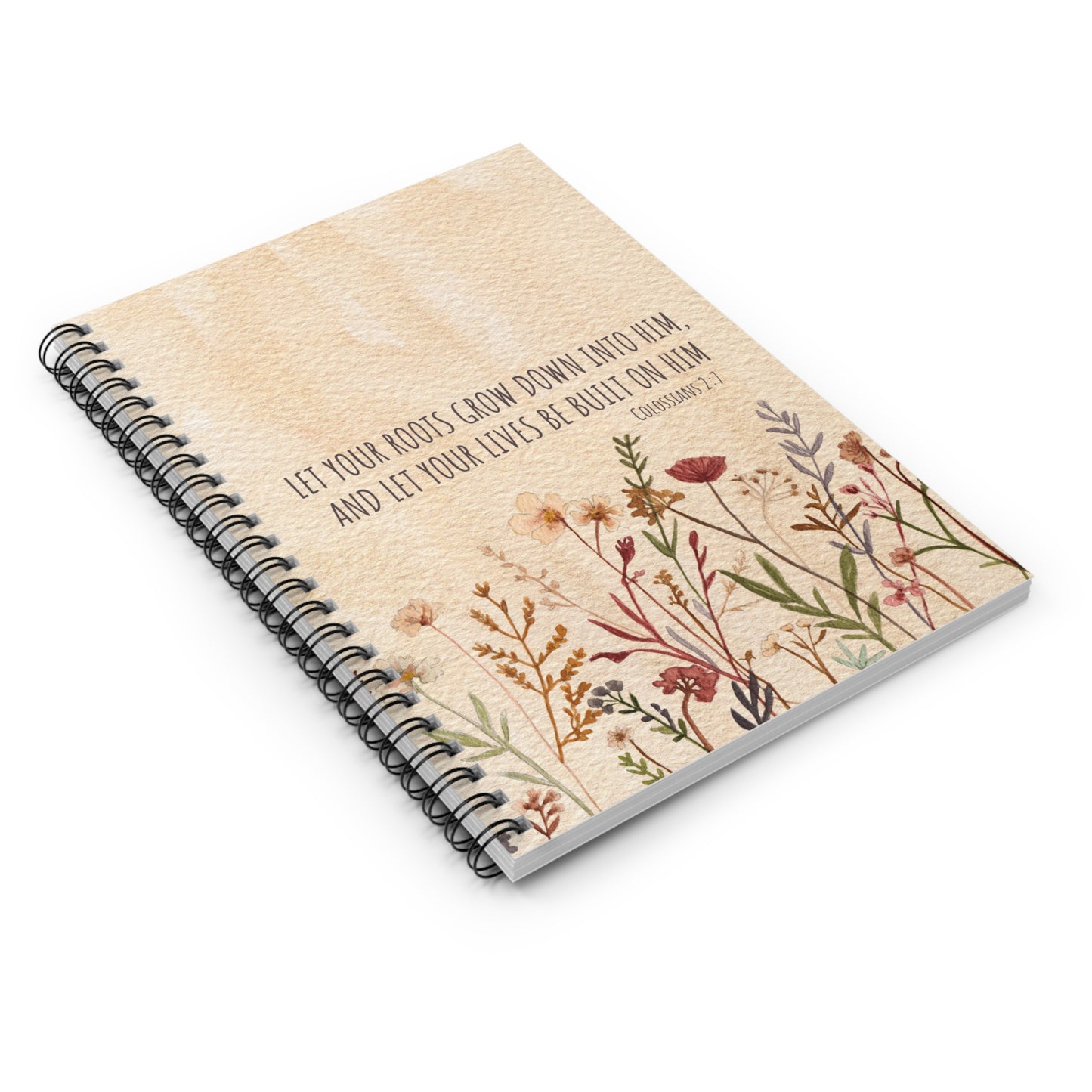 Colossians 2:7 Wildflowers Spiral Notebook