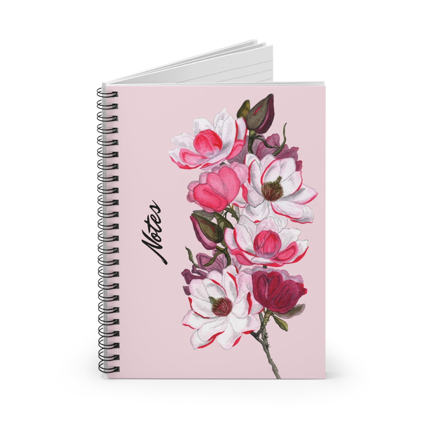 Pink Magnolias Spiral Notebook - Ruled Line