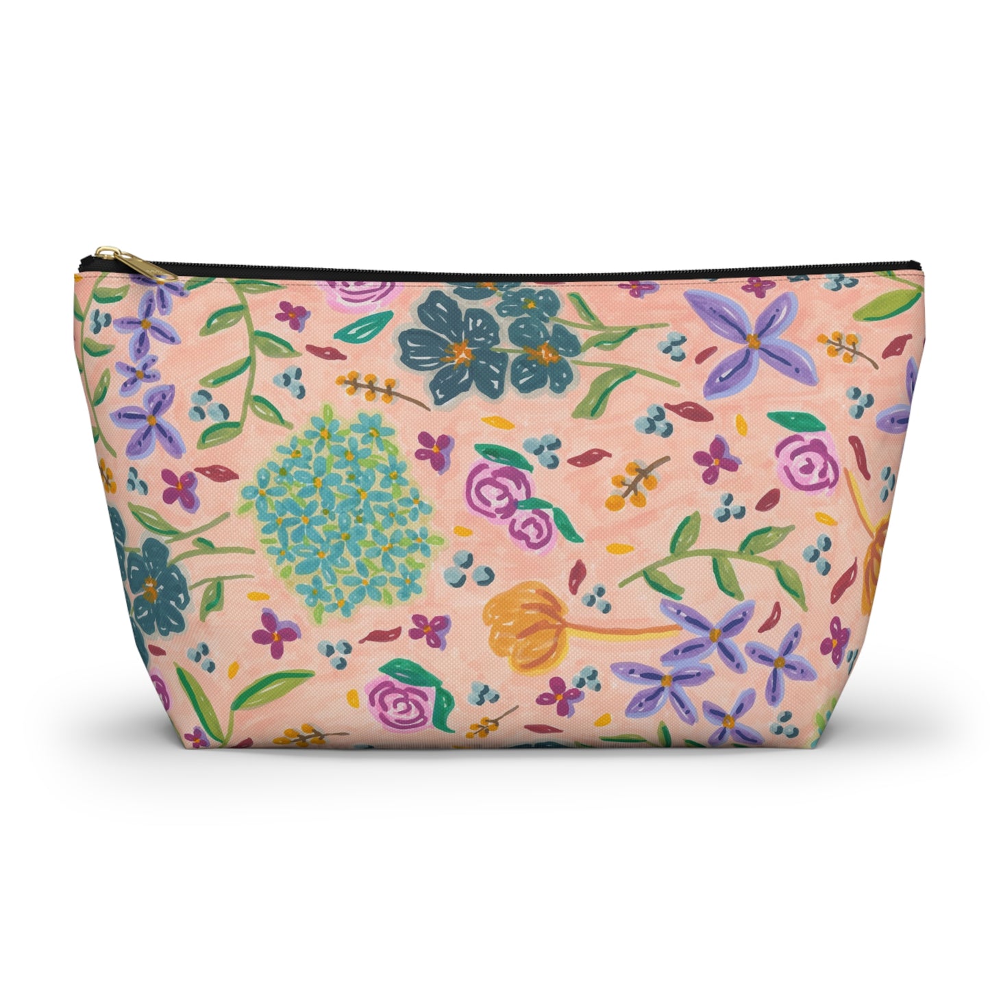 Floral Accessory Pouch — Pastel Wildflower Makeup Bag