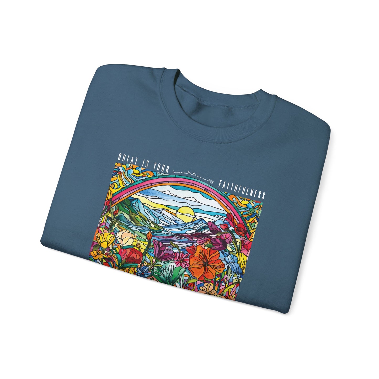Lamentations 3:23 Stained Glass Crewneck Sweatshirt