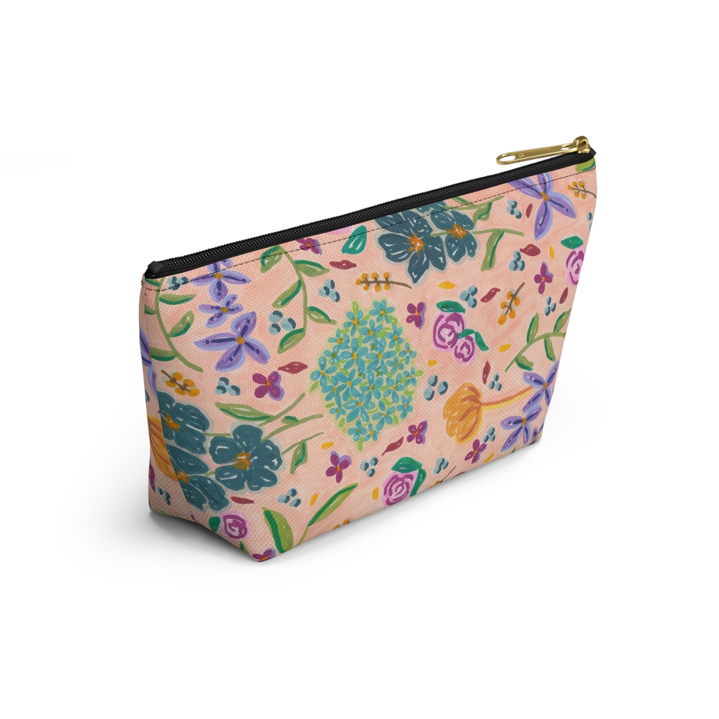 Floral Accessory Pouch — Pastel Wildflower Makeup Bag