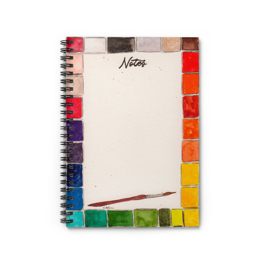 Watercolor Palette Spiral Notebook