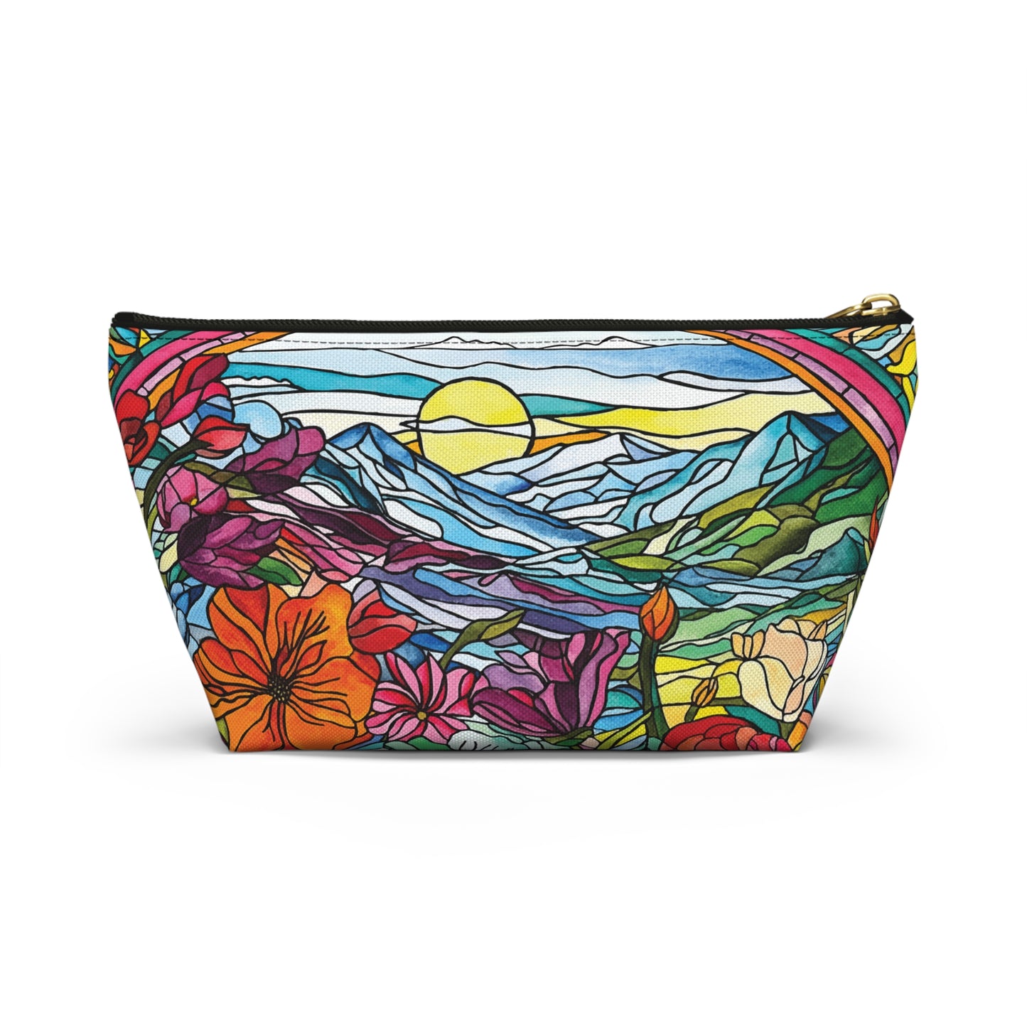 Watercolor Stained Glass Accessory Pouch