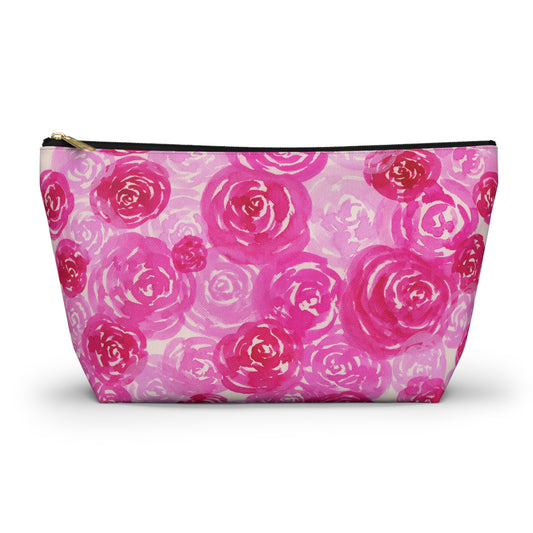 Pink Roses Accessory Pouch