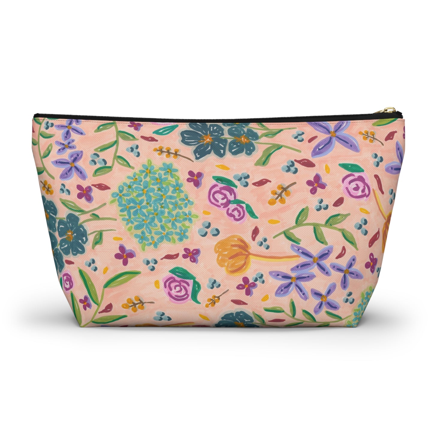 Floral Accessory Pouch — Pastel Wildflower Makeup Bag