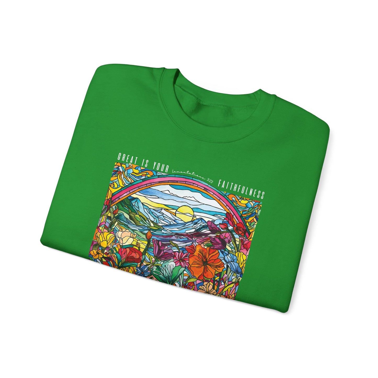 Lamentations 3:23 Stained Glass Crewneck Sweatshirt