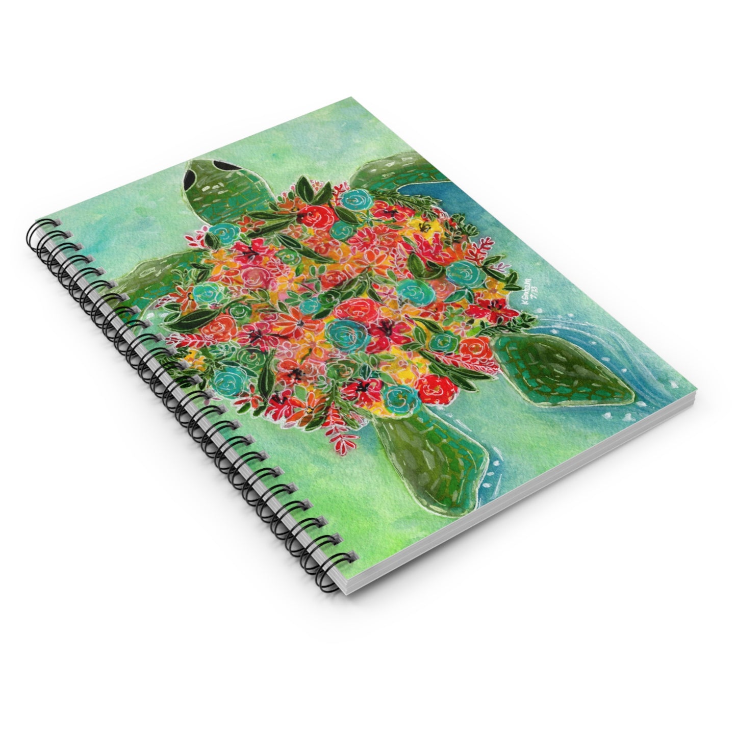 Turtle Design 1 - Spiral Notebook