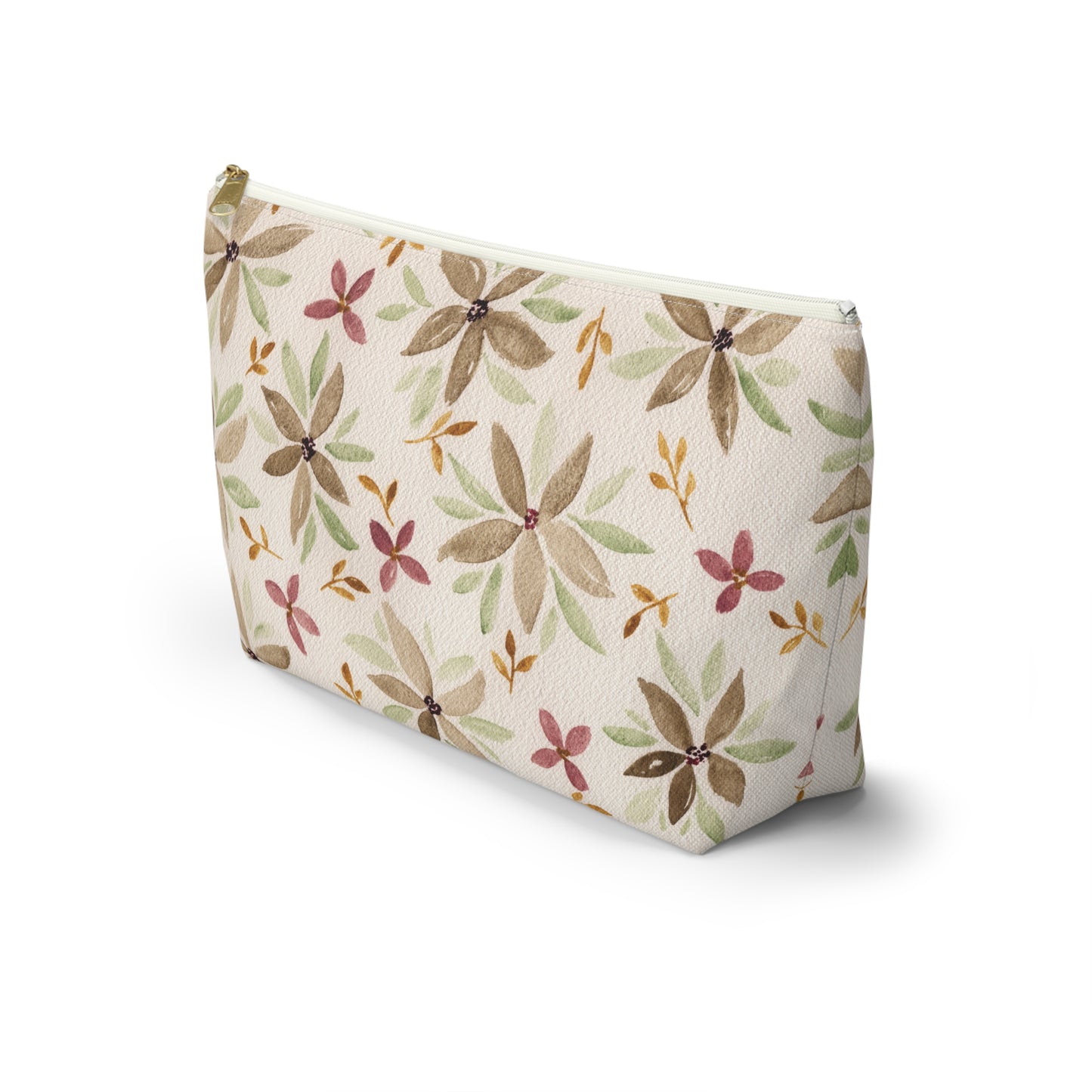 Watercolor Floral Accessory Pouch