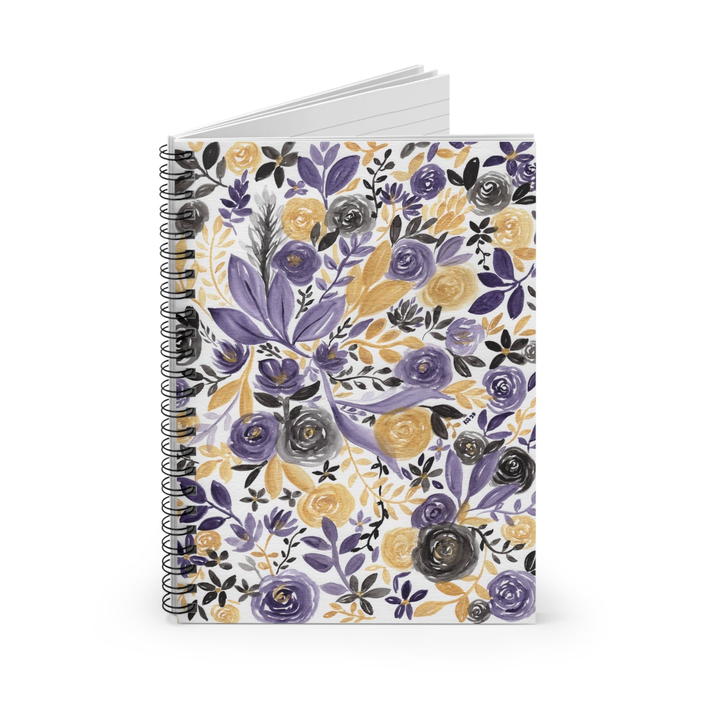 Purple & Gold Floral Notebook