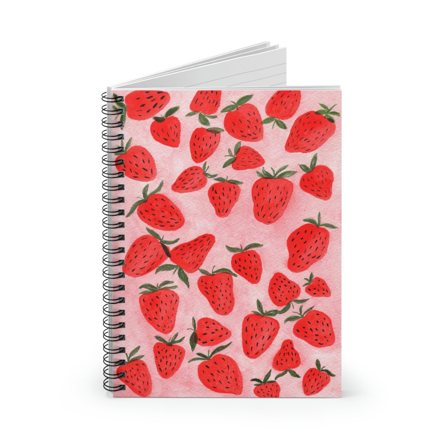 Strawberries Spiral Notebook - Ruled Line