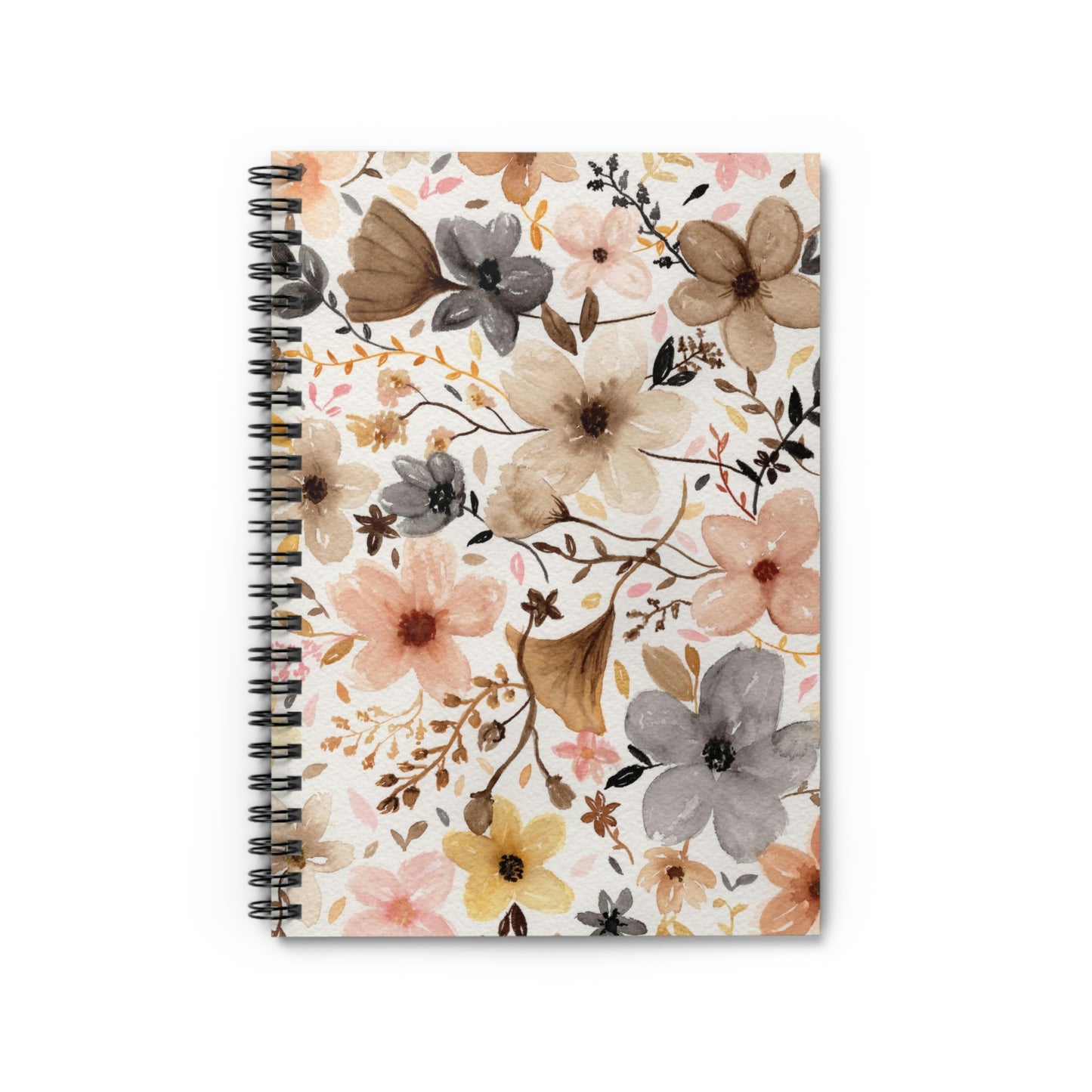 Neutral Floral Spiral Notebook