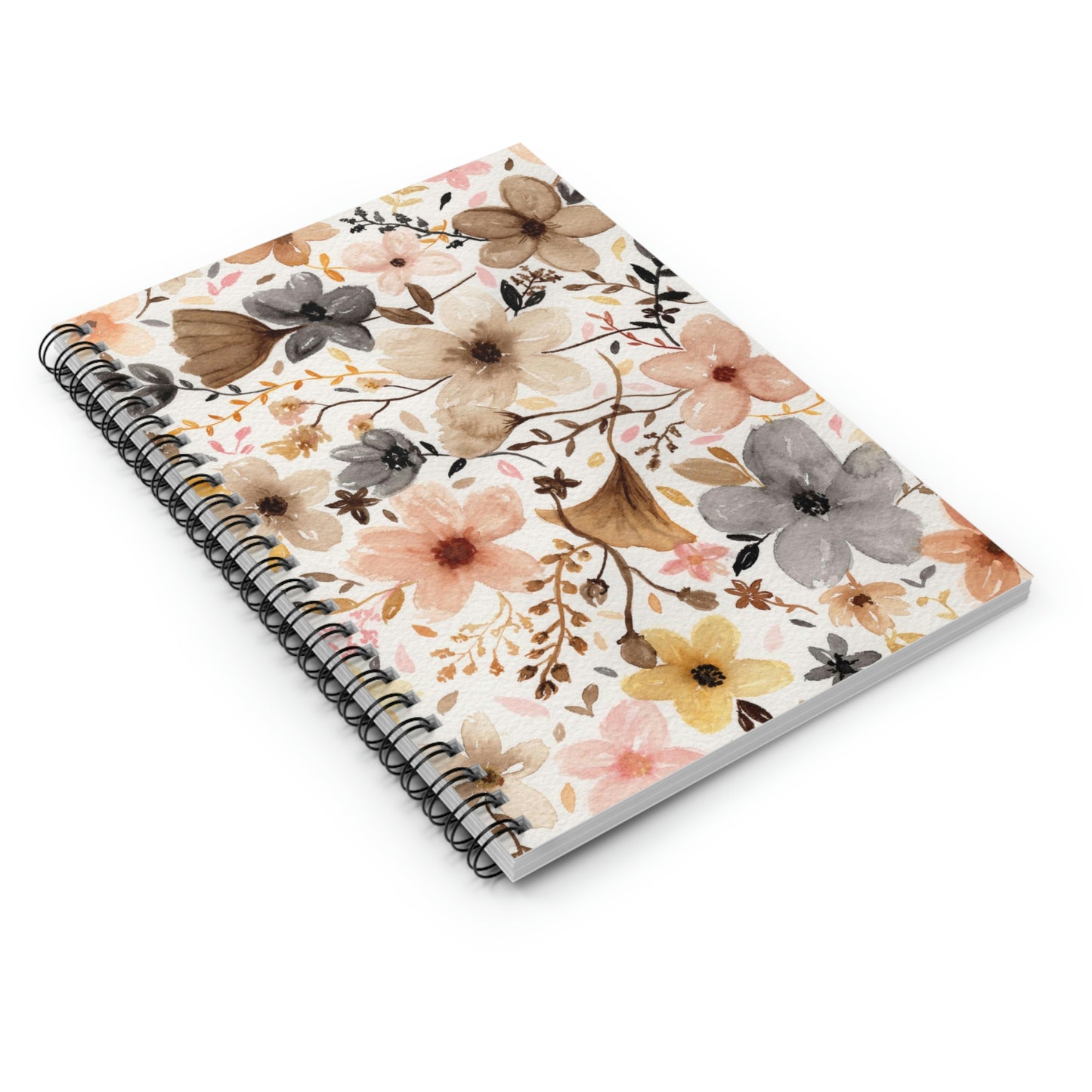 Neutral Floral Spiral Notebook