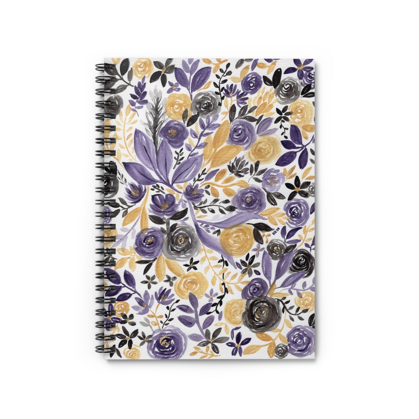 Purple & Gold Floral Notebook