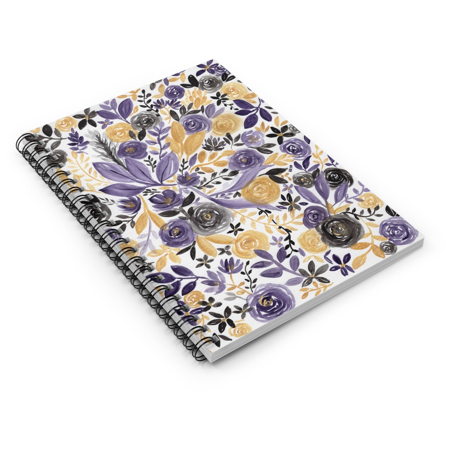 Purple & Gold Floral Notebook