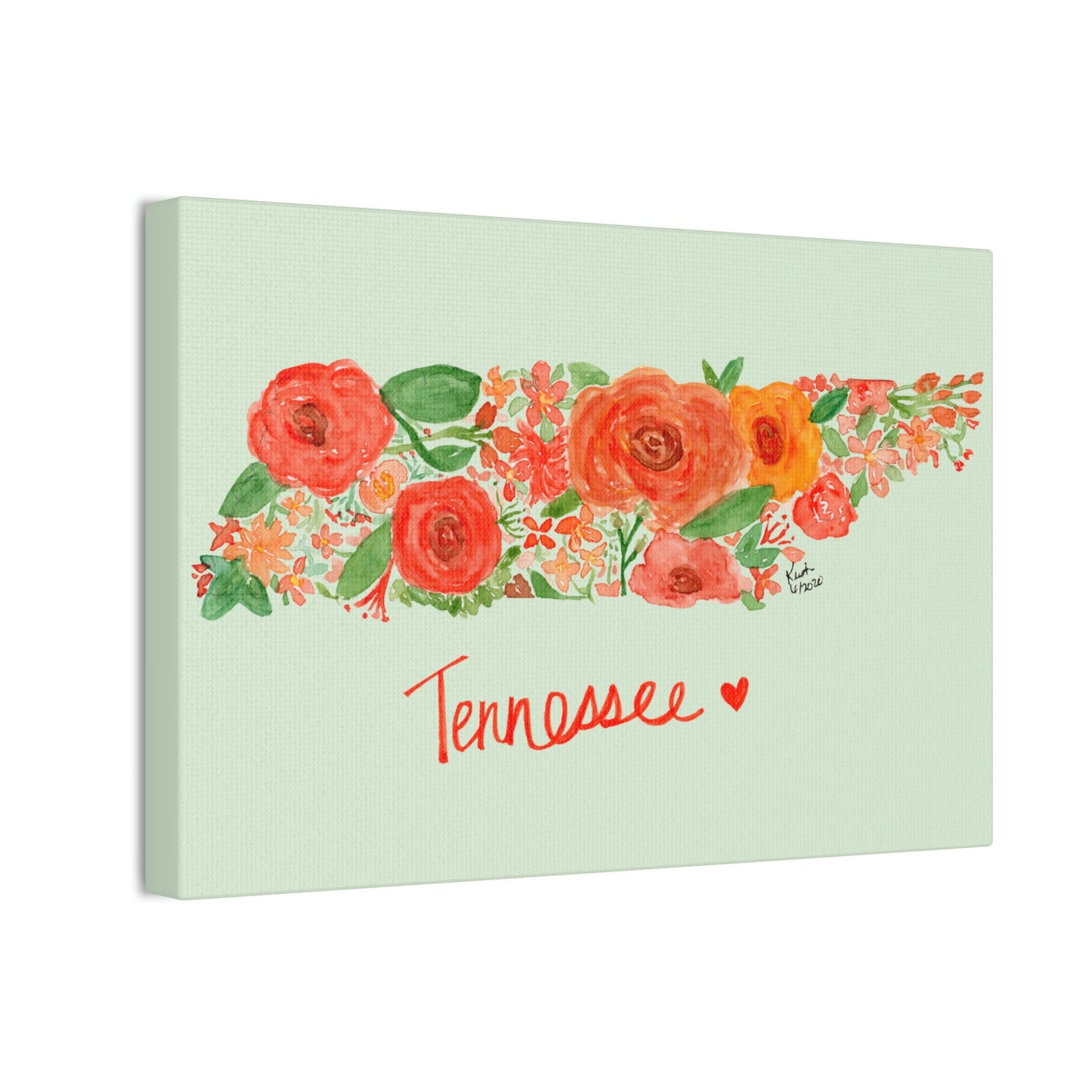 Floral Tennessee - Green Canvas